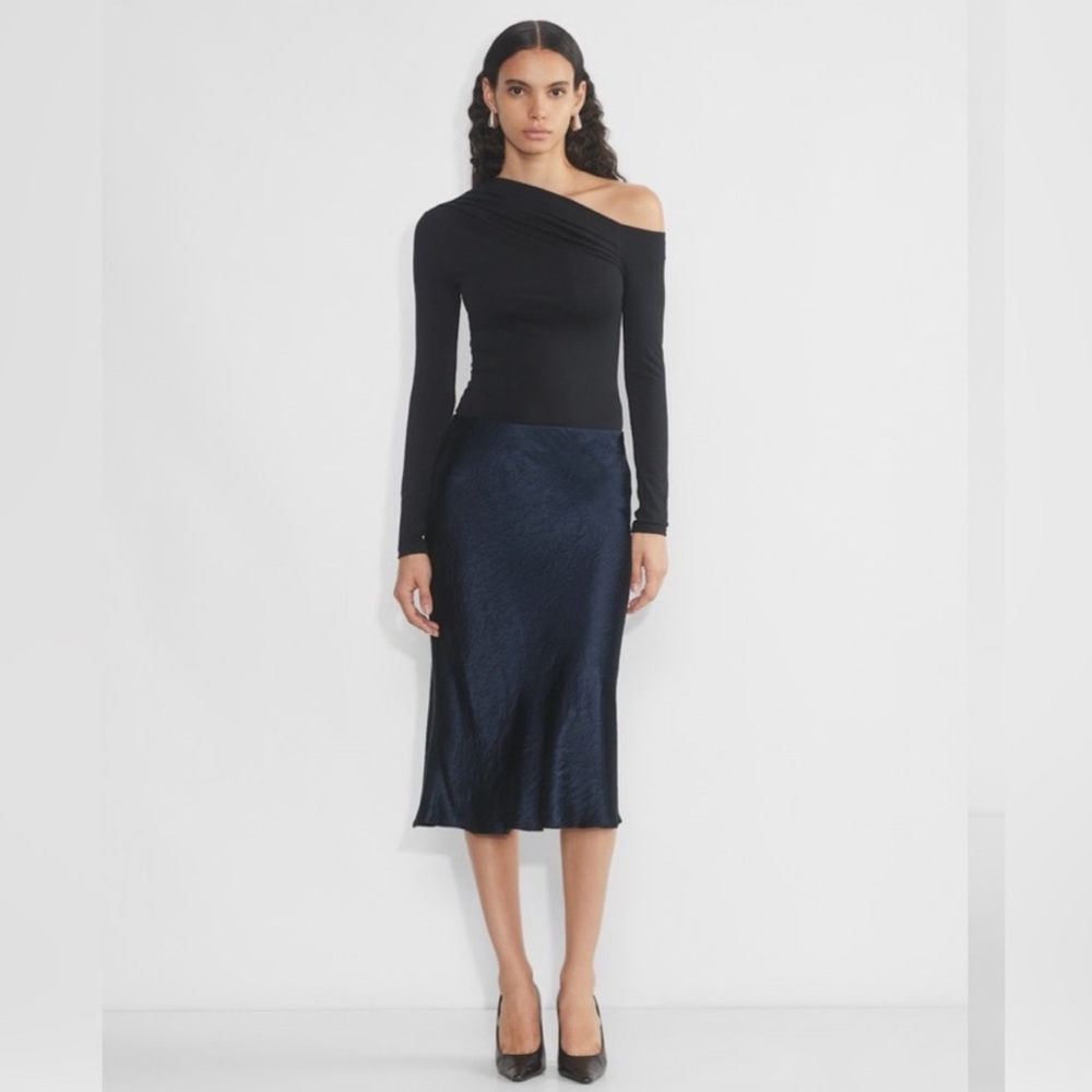 Aritzia Babaton Midi Satin Slip Skirt Size 6